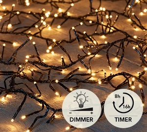 2,2-2,5M TREECLUSTER 15M/1152LED CLASSIC WARM - 4M AANLOOPSNOER ZWART -BI-BUI- / IP44 TRAFO AAN / 8/