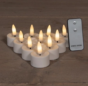 B.O. 10ST 3D LED VLAM THEELICHT WARM WIT VLAMEFFECT EN AFSTANDSBEDIENING