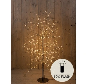 BOOM 1000LED FLASH CLASSIC WARM IP44 TRAFO HOOGTE 150 CM ZWART - AAN / 8/16U TIMER / UIT / DIMMER