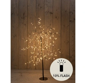 BOOM 600LED FLASH CLASSIC WARM IP44 TRAFO HOOGTE 120 CM ZWART- - AAN / 8/16U TIMER / UIT / DIMMER