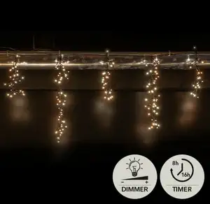 CLUSTER ICICLE 7M/1032LED WARM WHITE / CLASSIC - 15X24CM / 1