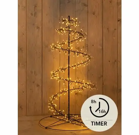CLUSTER SWIRL TREE 2,1M/960LED CLASSIC WARM - 5M LEADCABLE B