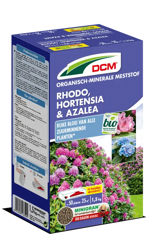 DCM Meststof Rhodo, Hortensia & Azalea 1,5 kg