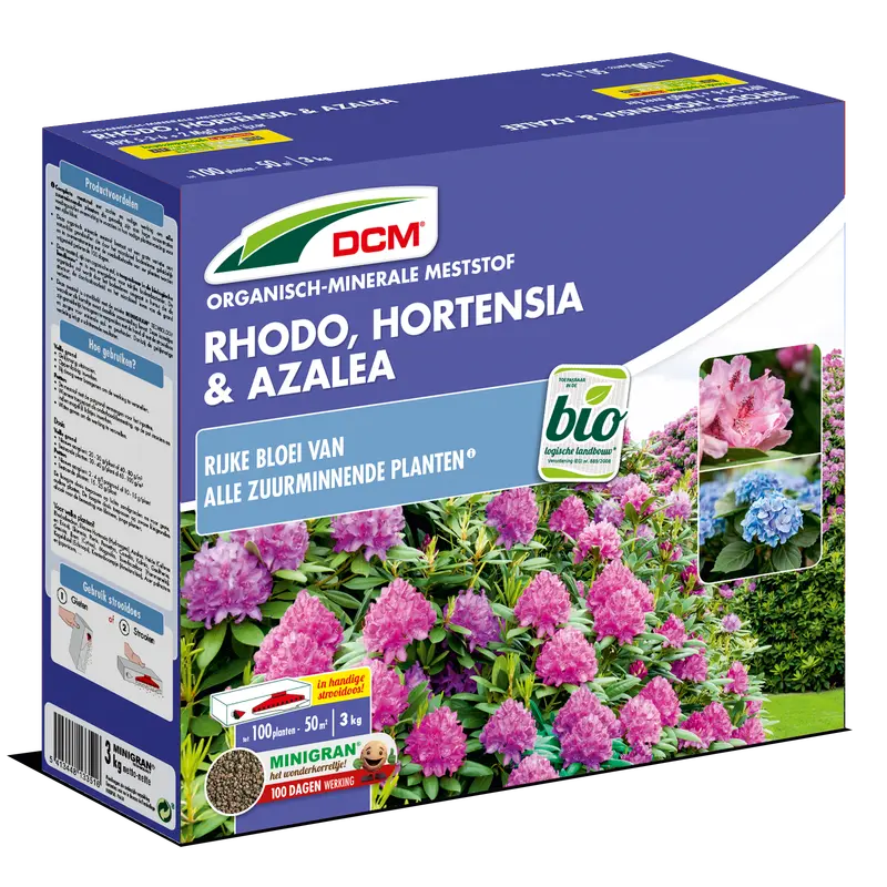 DCM Meststof Rhodo, Hortensia & Azalea 3 kg