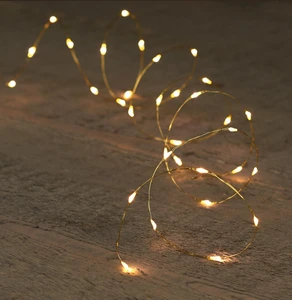 Draadverlichting gouddraad led warm wit 40 lamps - afbeelding 1
