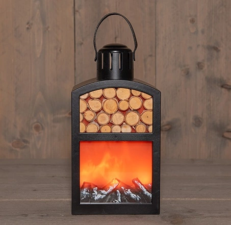 HAARD MET HOUT 4XAA BATTERIJ MET 6/18U TIMER  14X10X27,5CM ZWART
