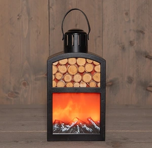 HAARD MET HOUT 4XAA BATTERIJ MET 6/18U TIMER  14X10X27,5CM ZWART