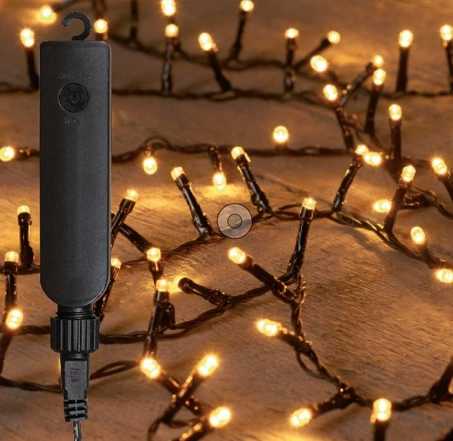 IVY 700LED 16M LICHT GOUD USB OPLAADBAAR 50CM  AANLOOPSNOER ZWART - BI-BUI