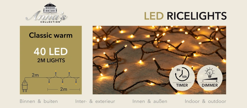 Ledverlichting 40L/2M CLASSIC - 2MTR LEAD CABLE BLACK