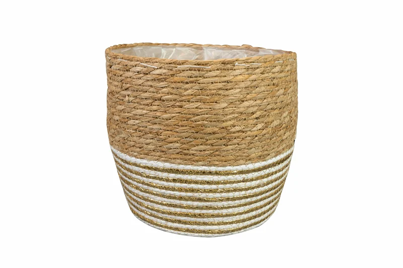 Mand dorien d32h26cm goud naturel - afbeelding 1