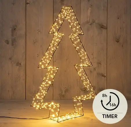 METAL 56CMX7CM 3D TREE BLACK WITH 540LED CLASSIC WARM  - 5M