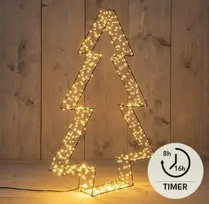 METAL 56CMX7CM 3D TREE BLACK WITH 540LED CLASSIC WARM  - 5M