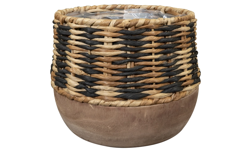 Pot diede d38h31cm zwart - afbeelding 1