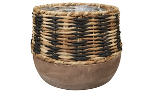 Pot diede d38h31cm zwart - afbeelding 1