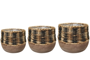 Pot diede d38h31cm zwart - afbeelding 2