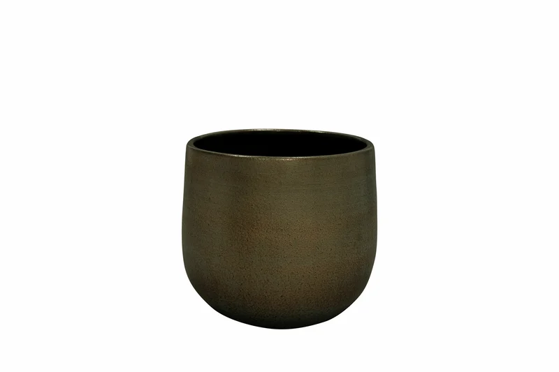 Pot esra d18h16cm shiny green - afbeelding 1