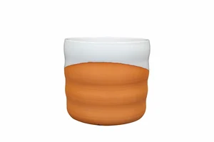 Pot odin d17h15cm wit/terra - afbeelding 1