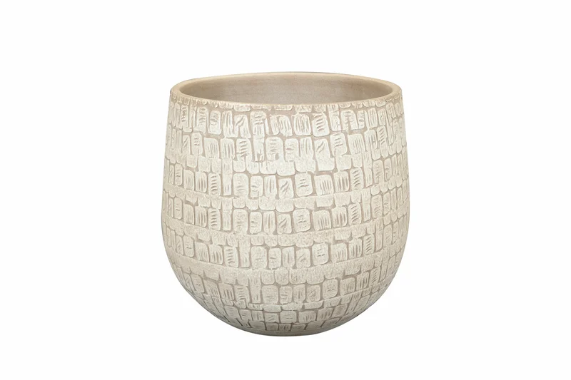 Pot renzo  d26h26m zand - afbeelding 1