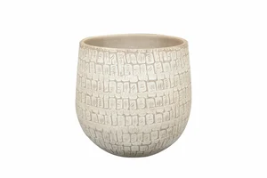 Pot renzo  d26h26m zand - afbeelding 1