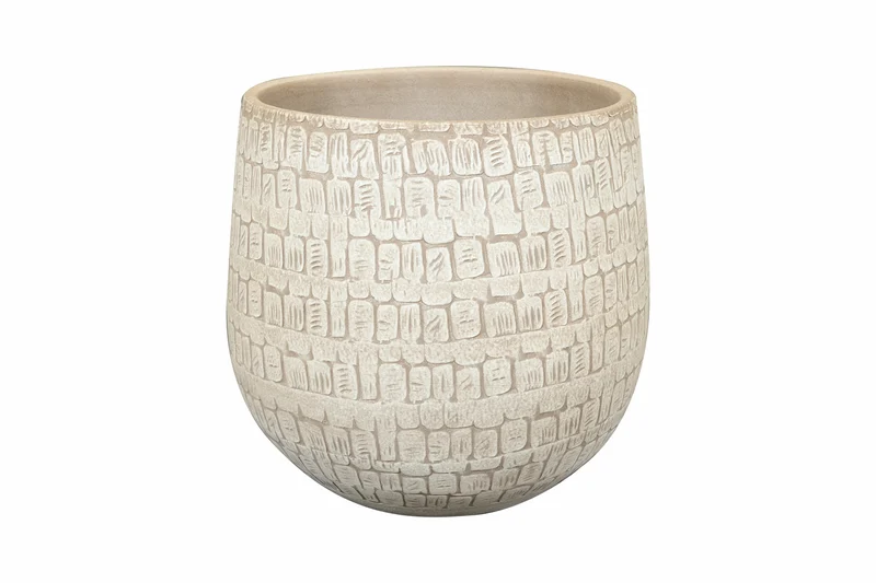 Pot renzo  d31h28cm zand - afbeelding 1