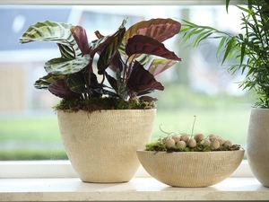 Pot ryan d26h26cm shiny sand - afbeelding 2