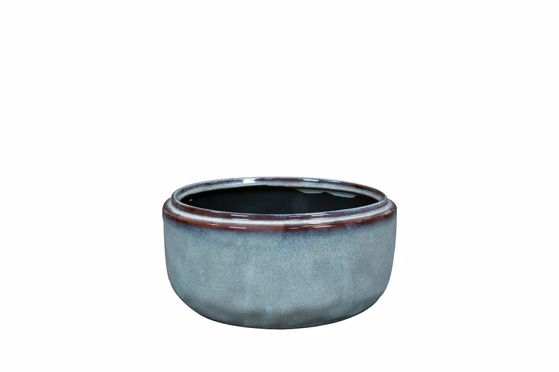 Schaal mabel d22h10cm ijsblauw