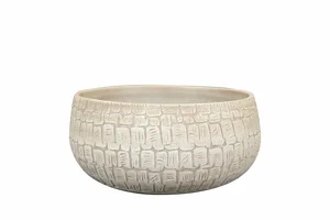 Schaal renzo d28h13cm zand - afbeelding 1